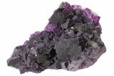 Dark Purple Cubic Fluorite Crystal Cluster - China #163574-1